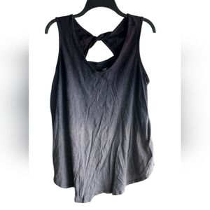 Terra And Sky Twisty Back Tank Ombre Black